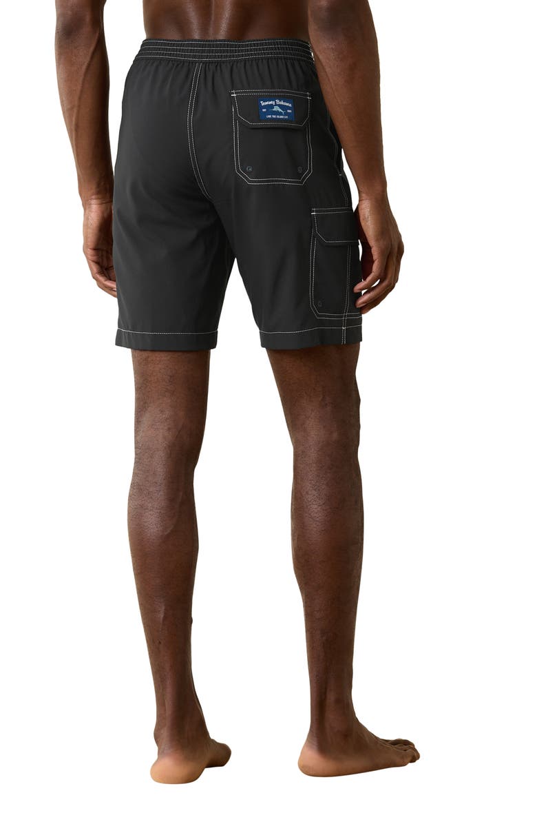 Tommy Bahama Baja Harbor Board Shorts, Alternate, color, Black