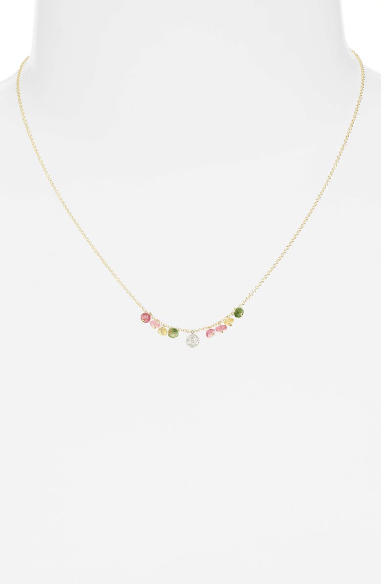 Meira T Semiprecious Stone & Diamond Shaker Necklace, Alternate, color,