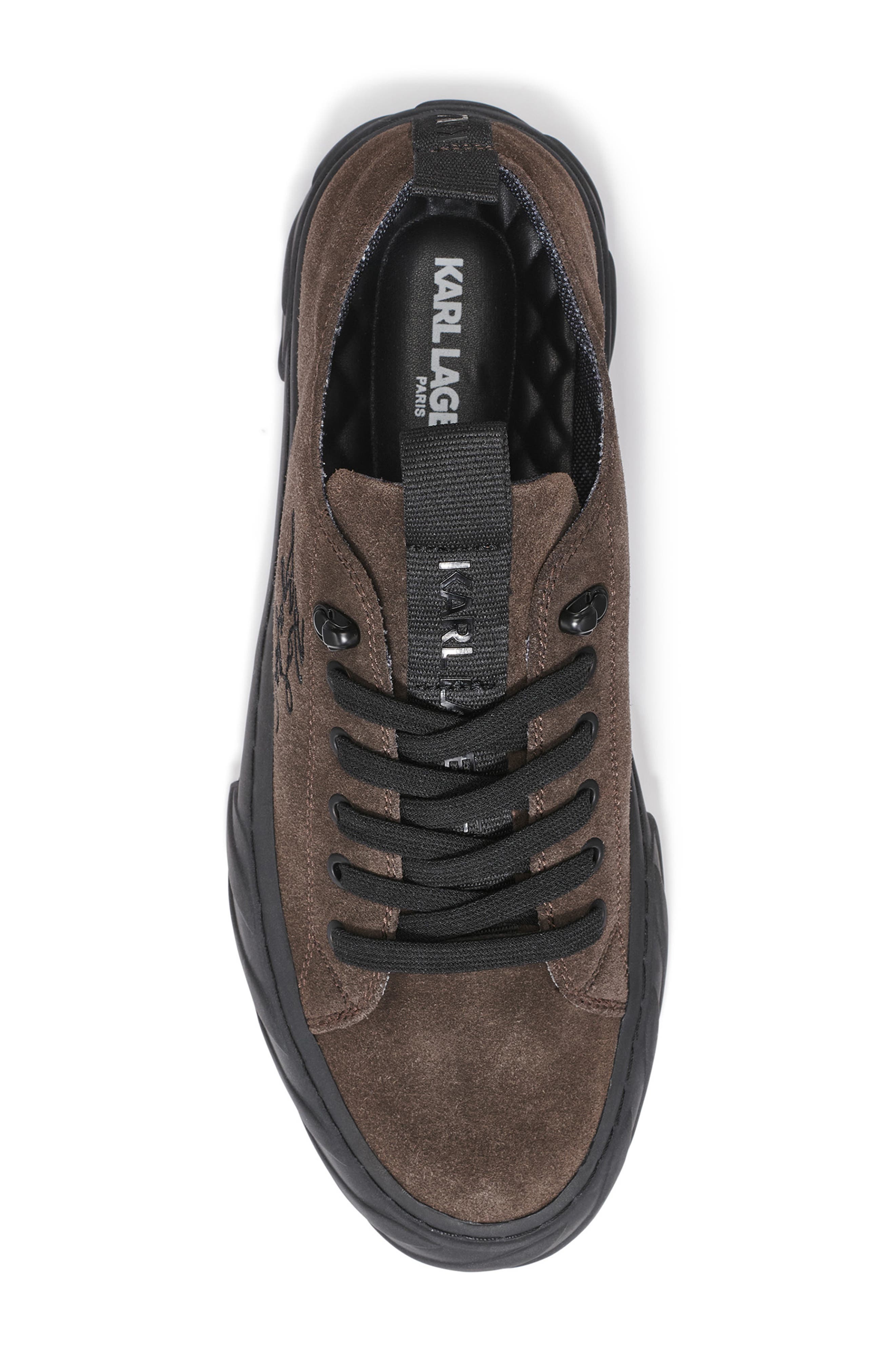 KARL LAGERFELD PARIS Low Top Sneaker, Alternate, color, Brown