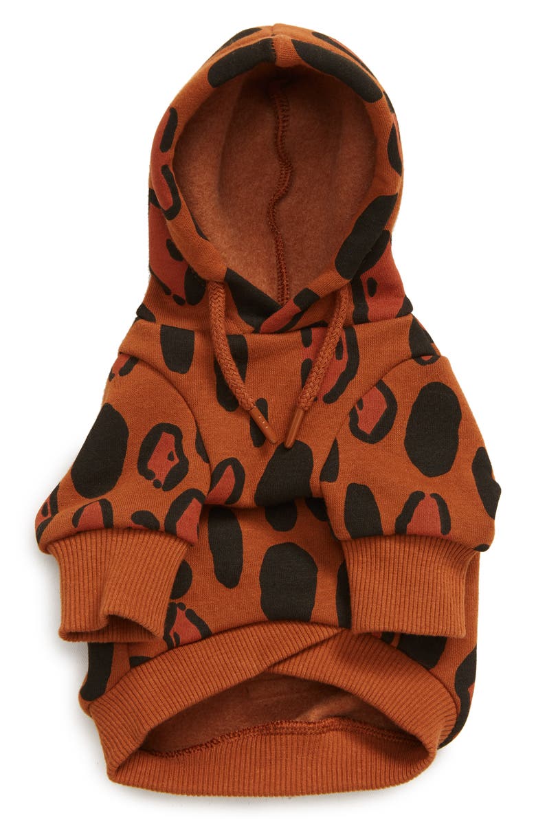 Huts and Bay Animal Print Dog Hoodie, Main, color, 