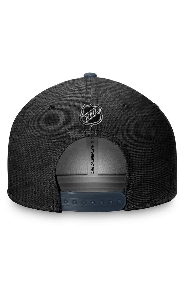 FANATICS Men's Fanatics  Black/Charcoal Vegas Golden Knights Authentic Pro Rink Snapback Hat, Alternate, color, 