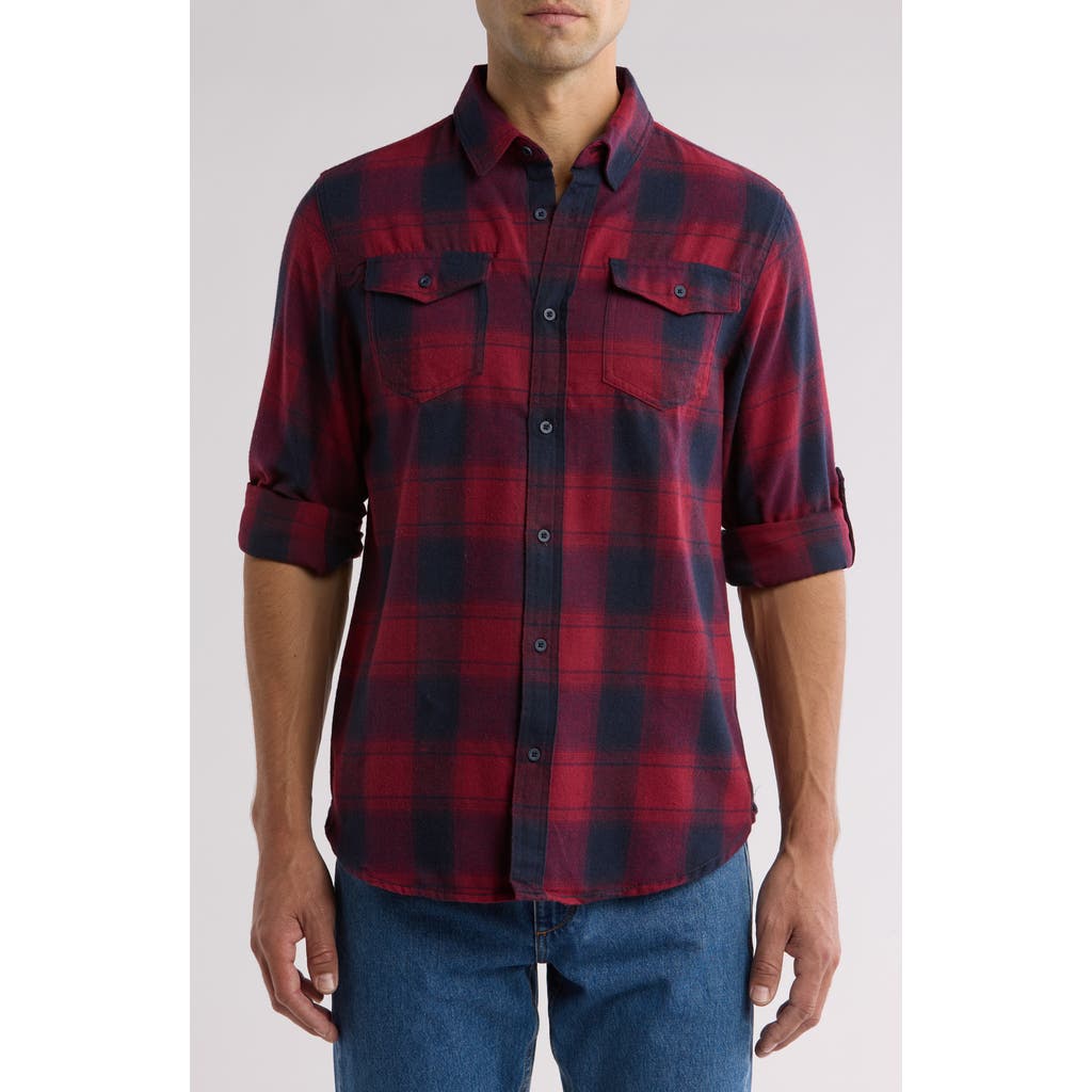 Burnside Plaid Flannel Shirt In Multi