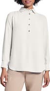 Jones New York Side Button Popover Tunic Top
