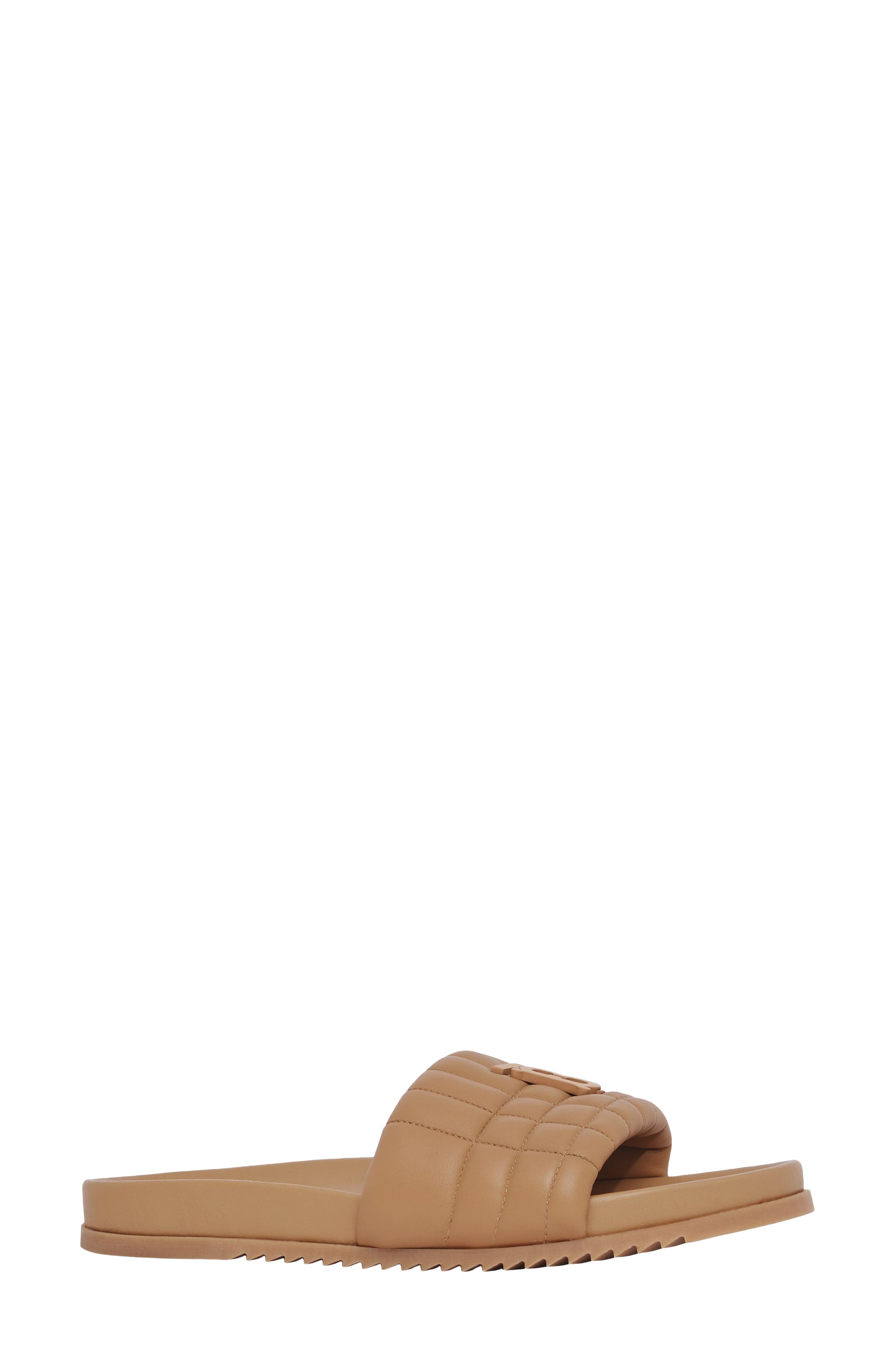 Burberry Melroy TB Quilted Check Slide Sandal, Main, color, 