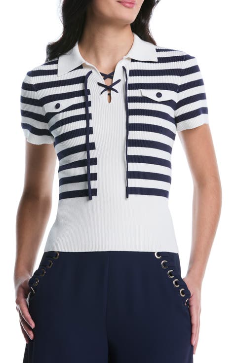 Tie Front Short Sleeve Top