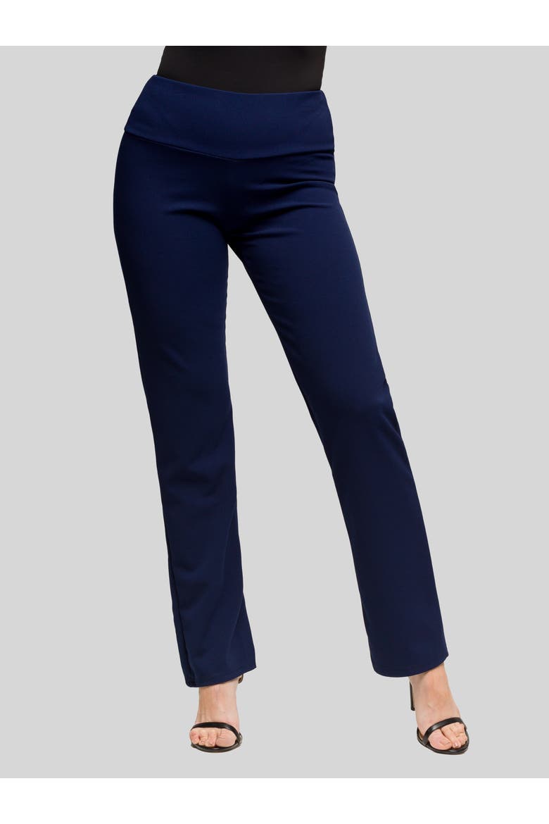 Petite Comfortable Stretch High Waist Dress Pants, Main, color, Navy