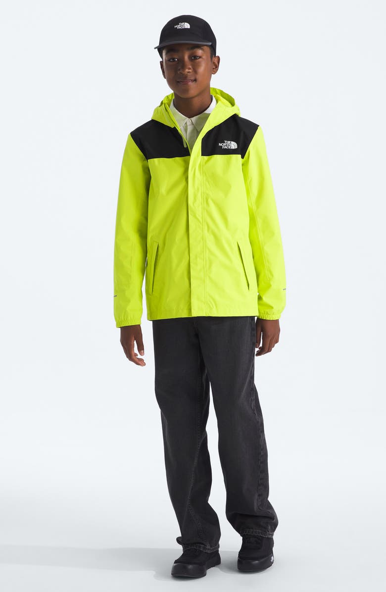 The North Face Kids' Antora Waterproof Rain Jacket, Alternate, color, Fizz Lime