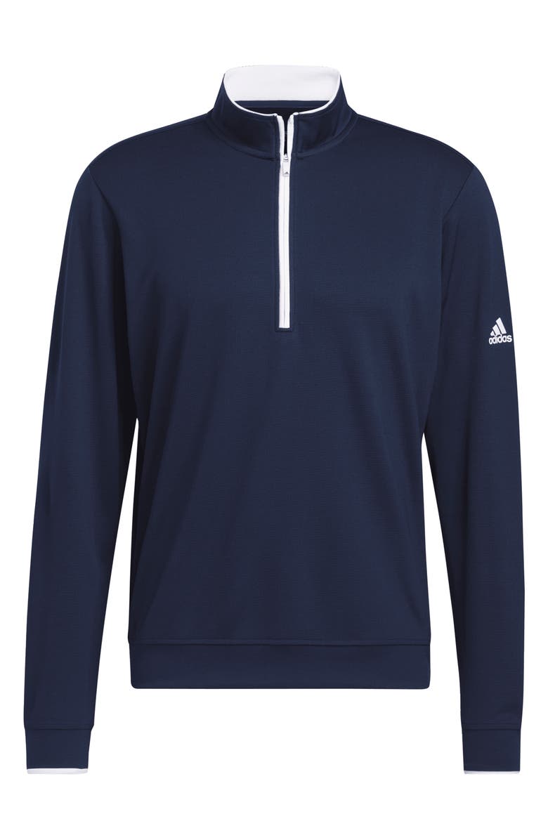 adidas Golf Quarter Zip Recycled Polyester Golf Pullover, Alternate, color,