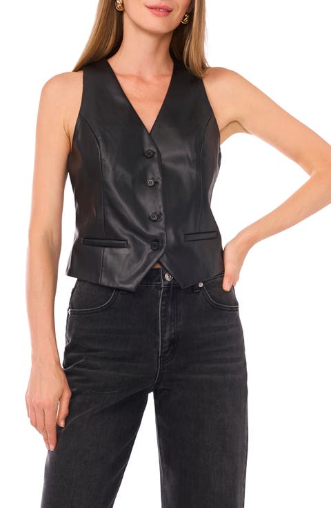 Faux Leather Vest