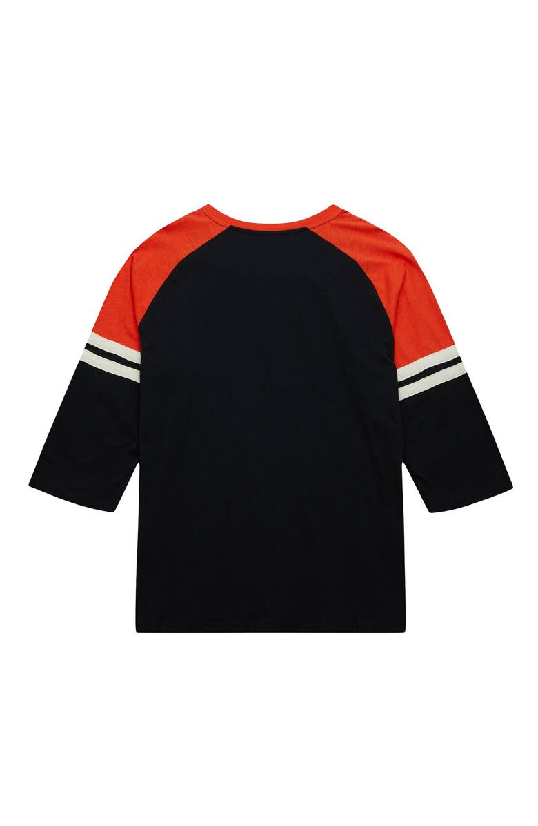 Mitchell & Ness Men's Mitchell & Ness Black San Francisco Giants Cooperstown Collection Legendary Raglan Slub Henley 3/4-Sleeve T-Shirt, Alternate, color, Black