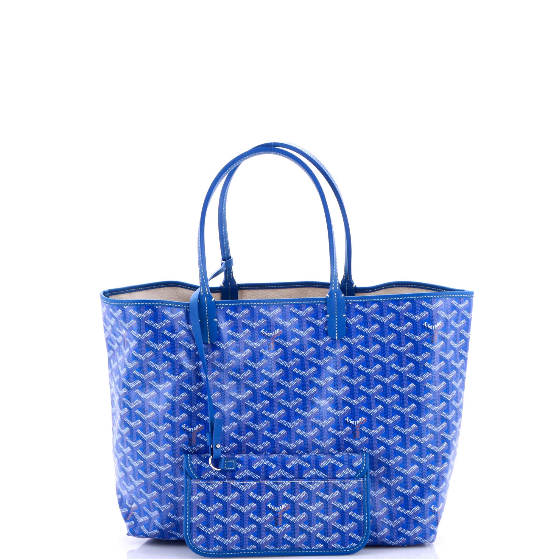Pre-Owned Goyard Saint Louis Tote Coated Canvas PM, Alternate, color, Blue