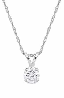 Created Forever Lab-Grown Diamond Solitaire Pendant Necklace - 0.5ct.