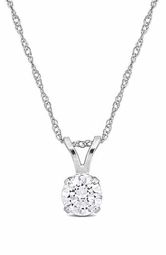Created Forever Lab-Grown Diamond Solitaire Pendant Necklace - 0.5ct.