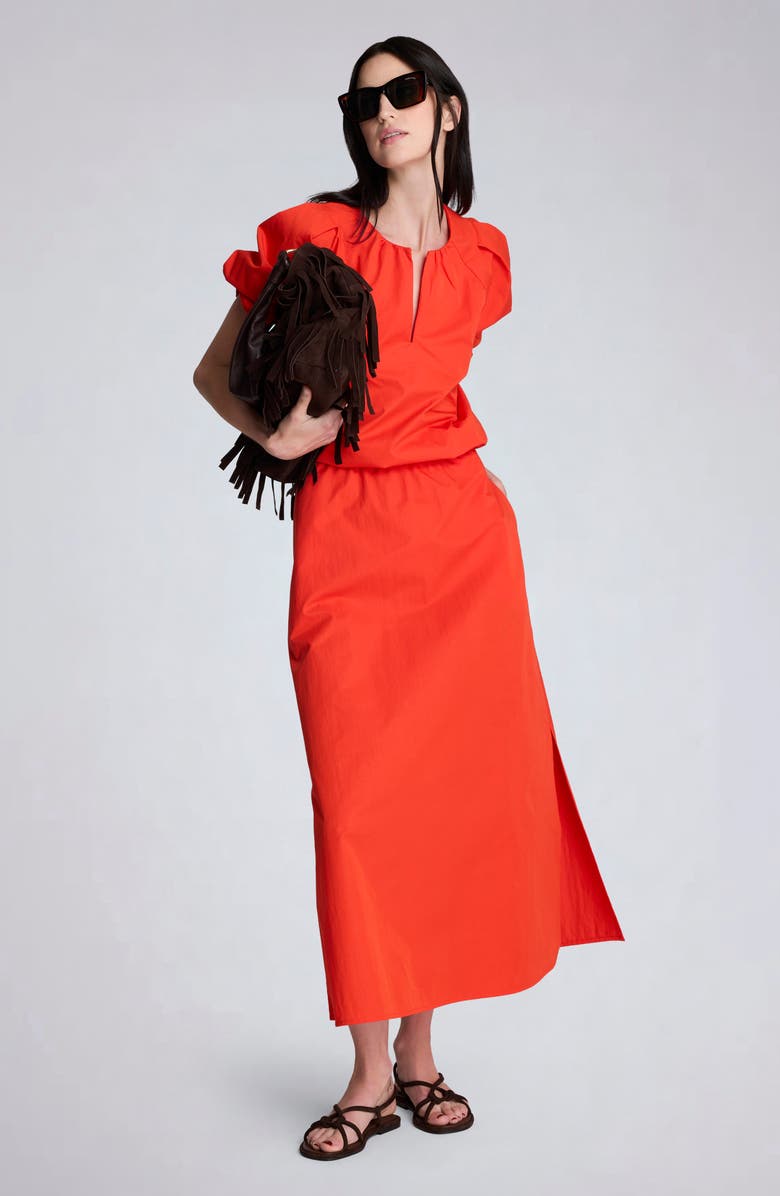 Kenneth Cole Crop Elastic Hem Cotton & Nylon Top, Alternate, color, 