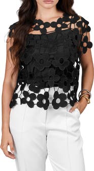 SAACHI Floral Lace Vest