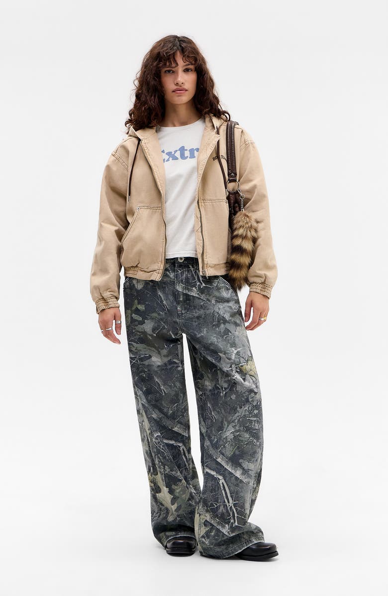 BDG Urban Outfitters Daria Hooded Cotton Canvas Jacket, Alternate, color, Beige