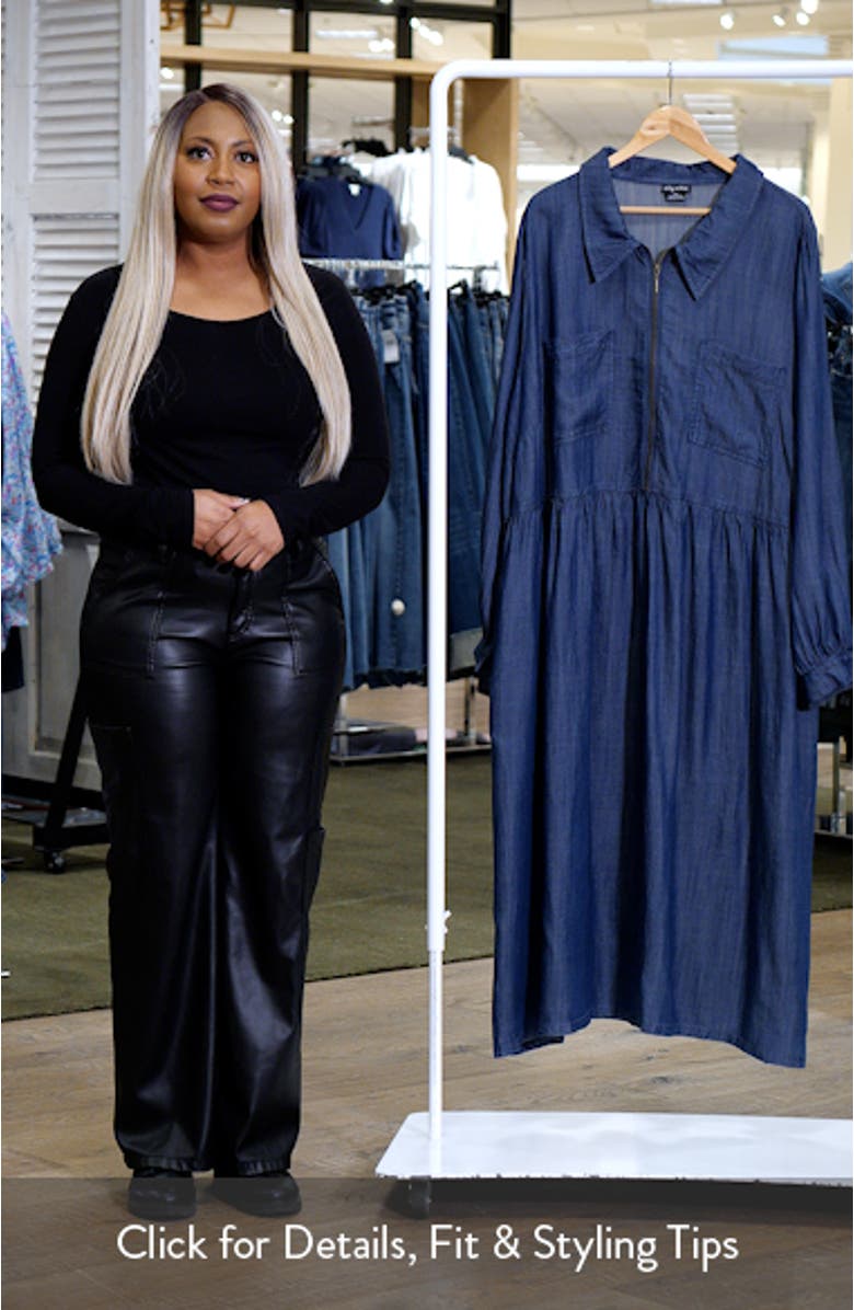 Long Sleeve Denim Shirtdress, sales video thumbnail