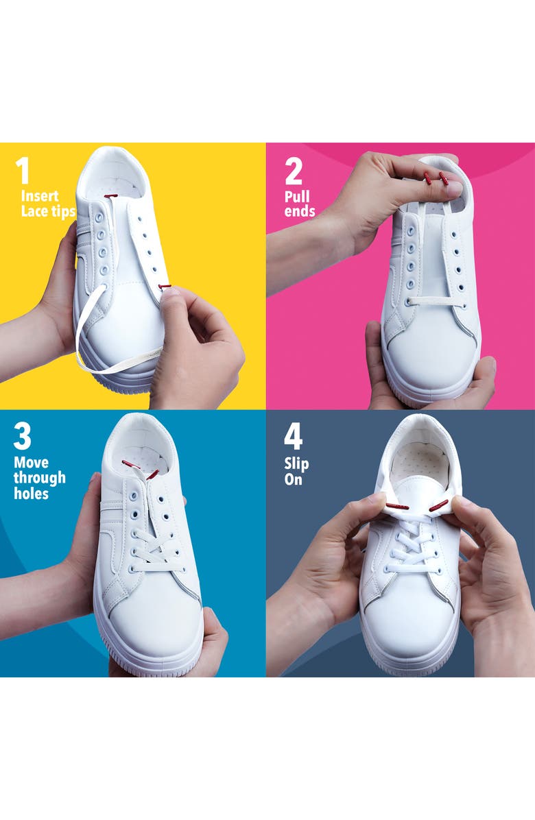 Laceez 6-Pack No-Tie Shoelaces, Alternate, color, 