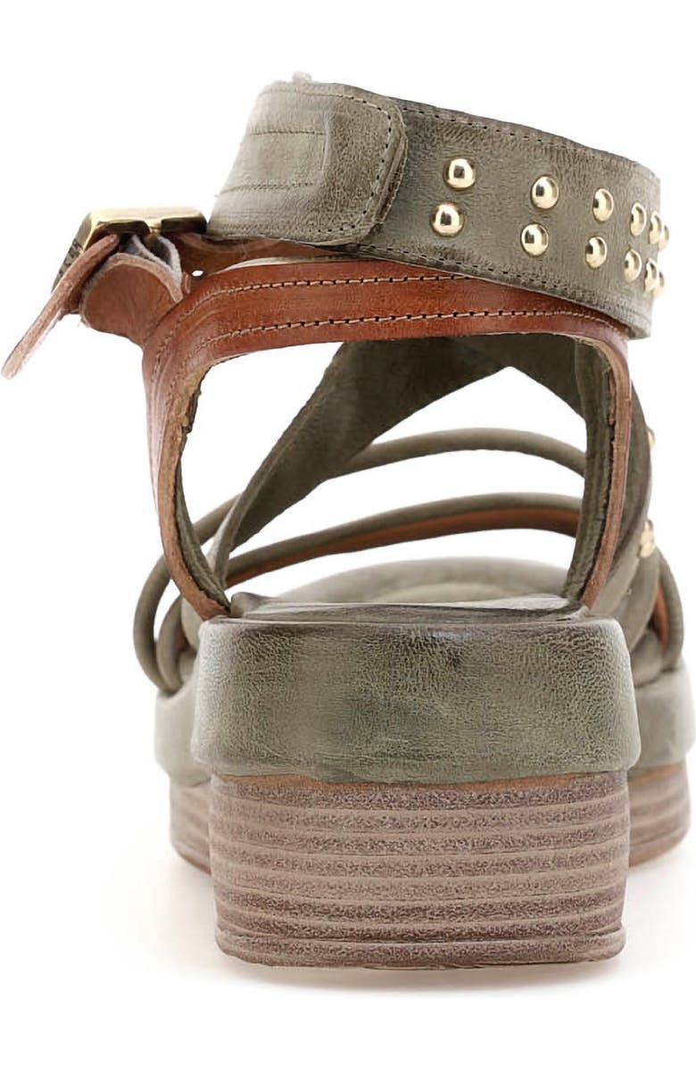 A.S.98 Shiloh Studded Wedge Sandal, Alternate, color, Olive