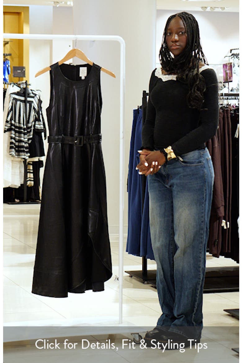 Zelda Faux Leather High Low Hem Dress video