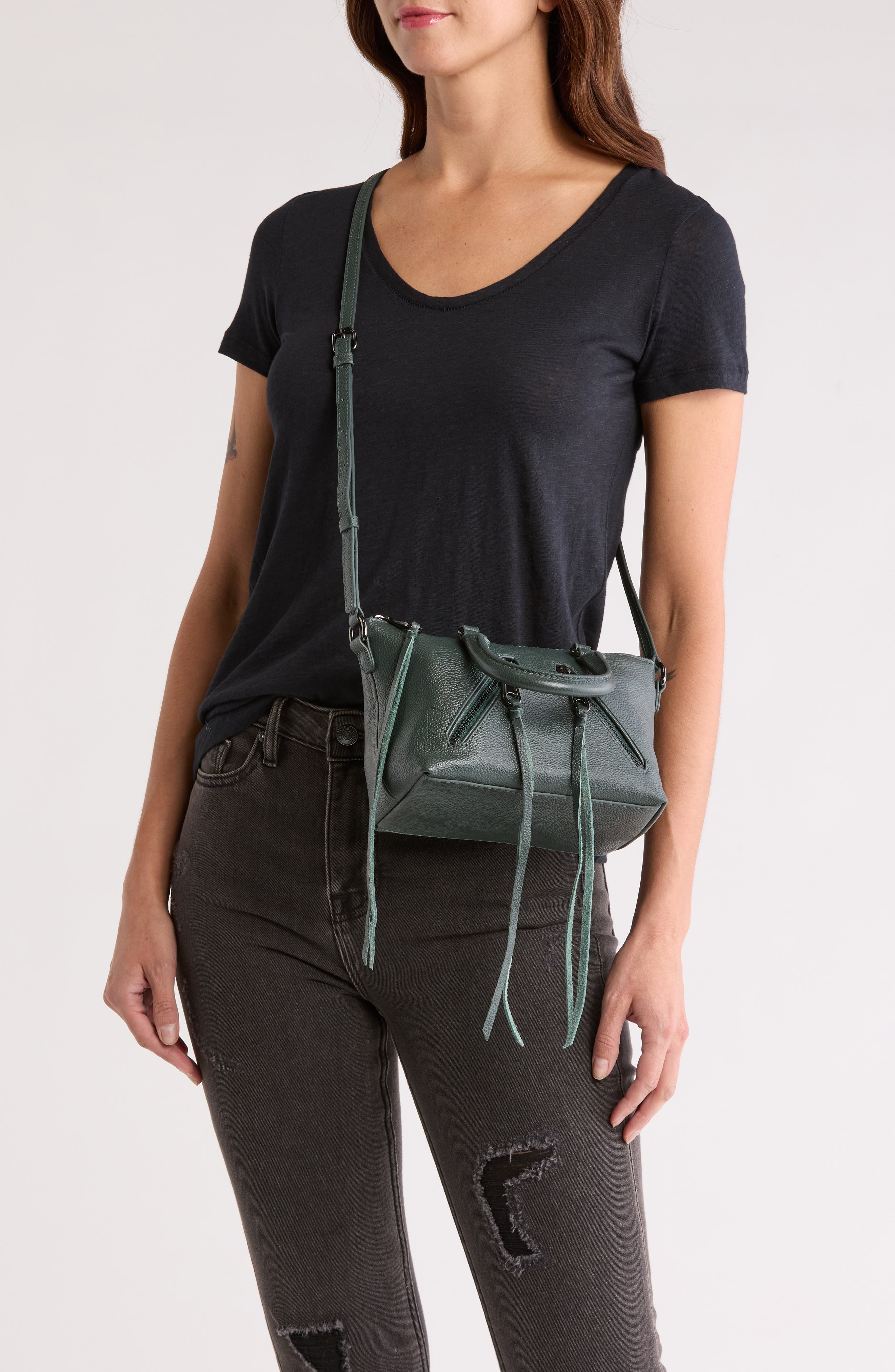 Rebecca Minkoff Micro Moto Crossbody Bag, Alternate, color, 