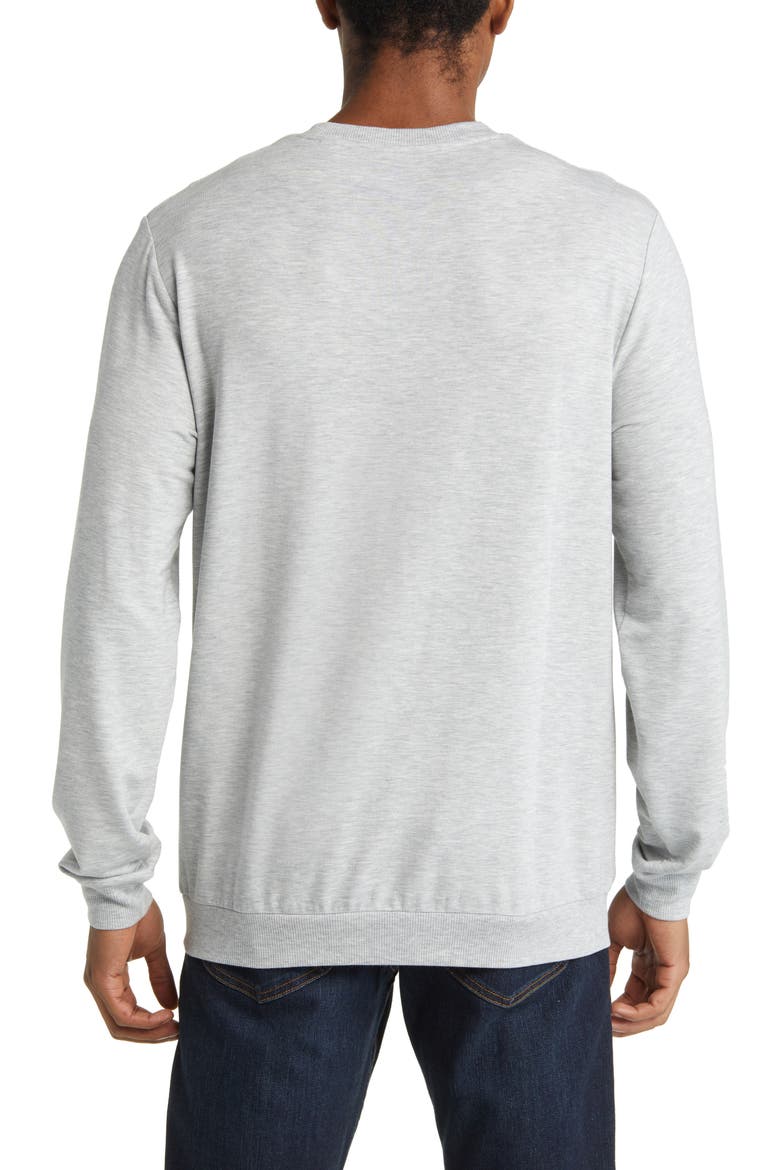 Amenities Crewneck Sweatshirt, Alternate, color, HEATHER LIGHT GREY