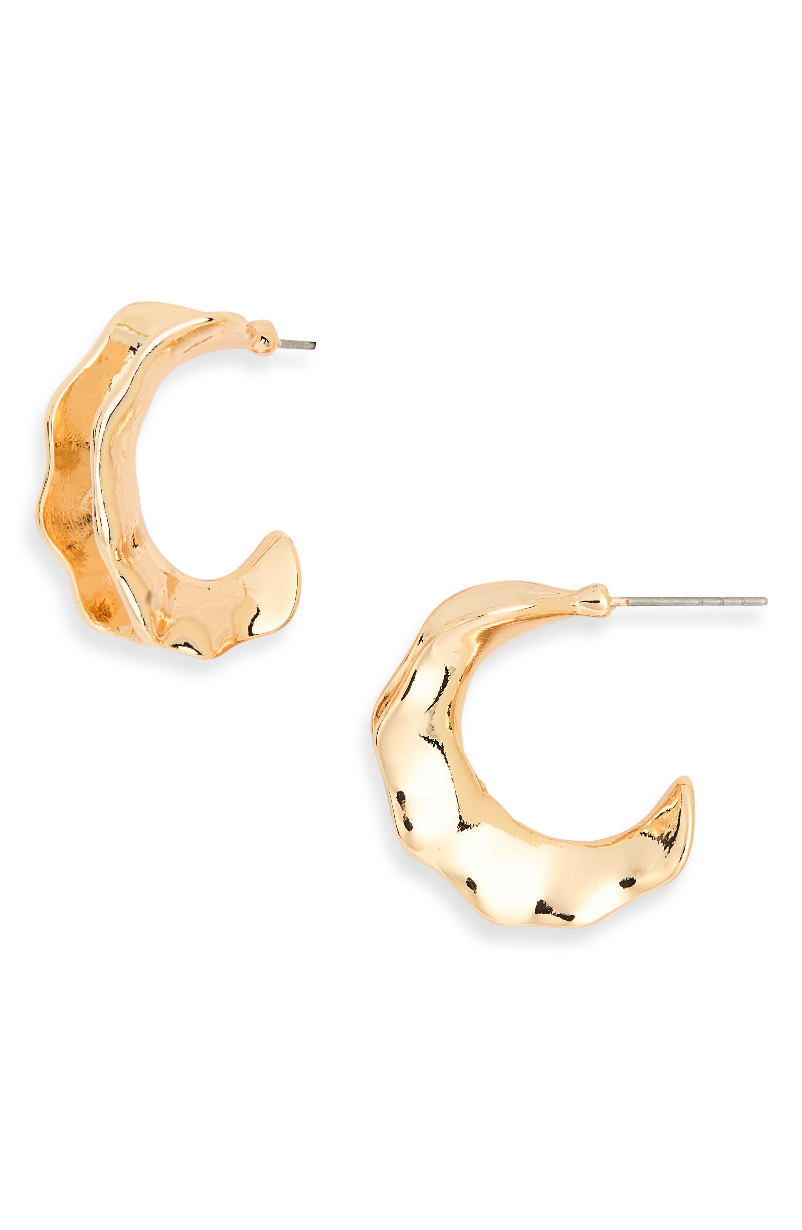 NORDSTROM RACK Molten Hoop Earrings