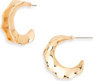 NORDSTROM RACK Molten Hoop Earrings