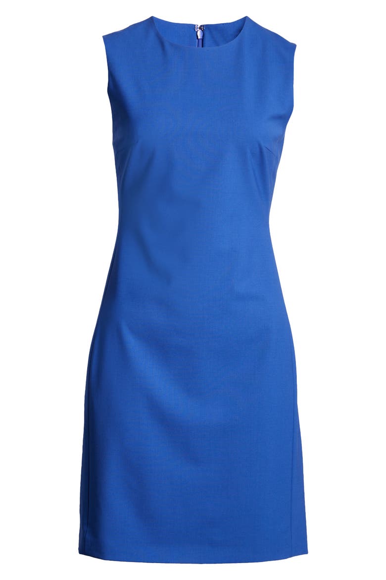 Sleeveless Stretch Wool Sheath Dress, Alternate, color, LUPINE