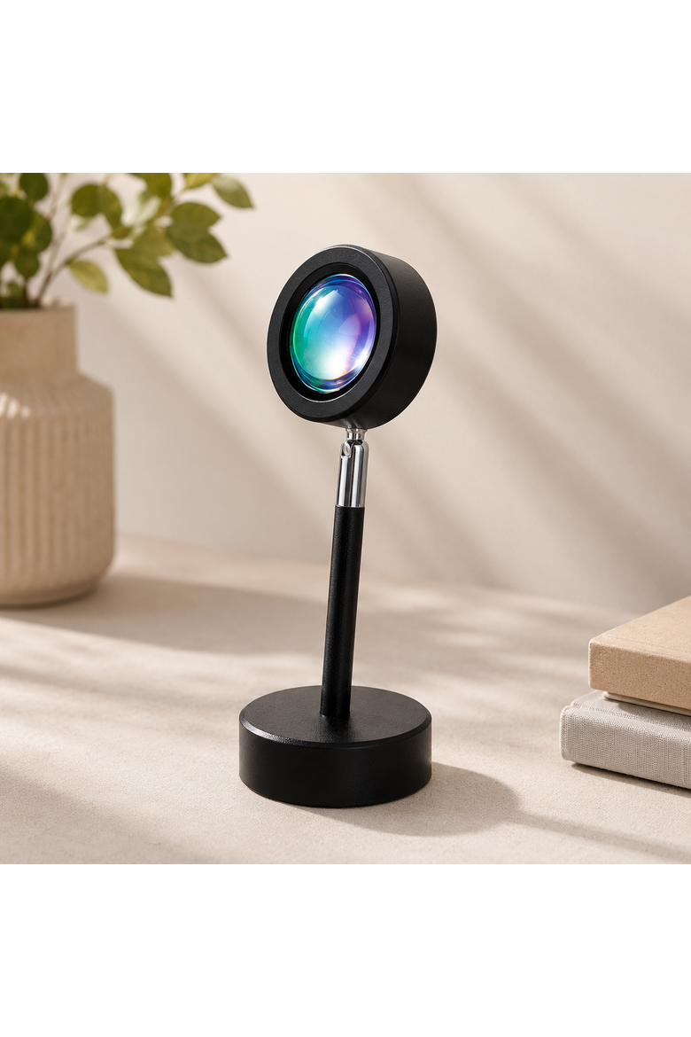 Sunset Projector Table Lamp, Alternate, color, White