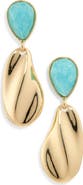 NORDSTROM RACK Semiprecious Stone Molten Teardrop Earrings