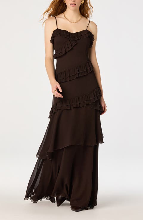 Journee Ruffle Tiered Maxidress