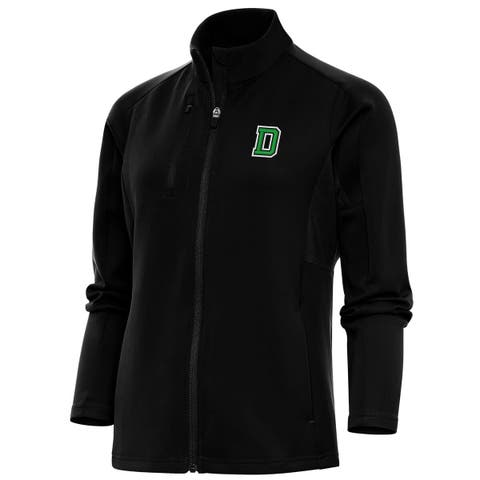 Women's Antigua  Black Dartmouth Big Green Generation Full-Zip Jacket