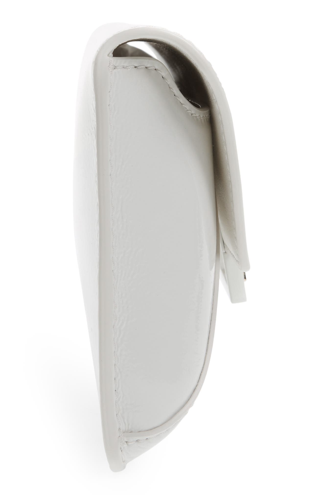 Gigi Caviar Leather Clutch, Alternate, color, NEW IVORY