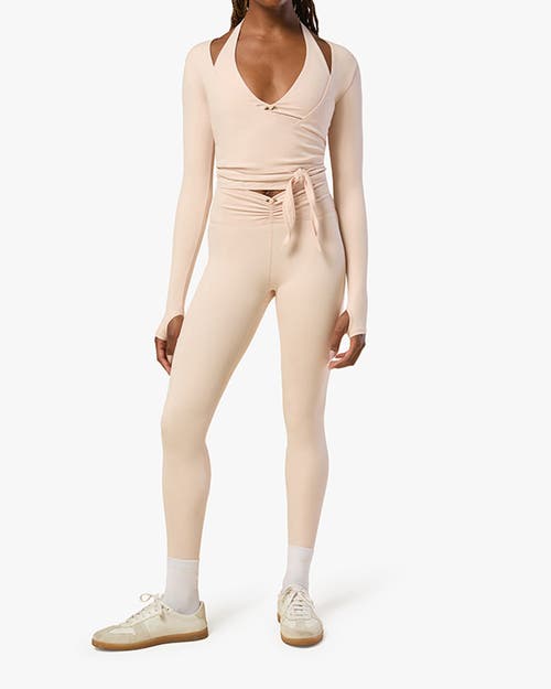 WEWOREWHAT WEWOREWHAT LONG SLEEVE WRAP TOP