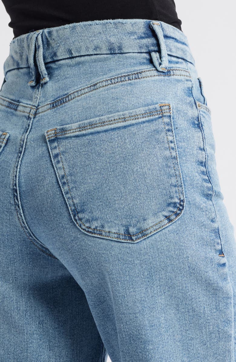 Good American Good Waist High Waist Palazzo Jeans, Alternate, color, Indigo746