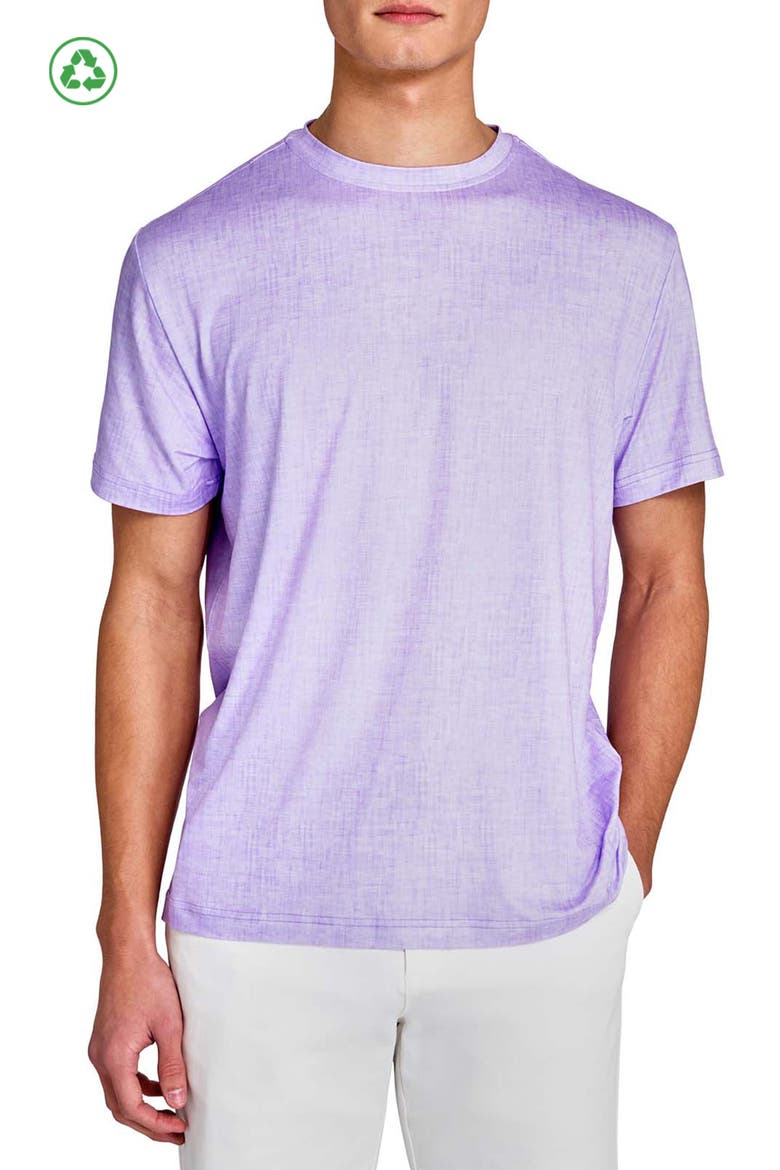 Regular Fit Chambray Recycled Performance Golf T-Shirt, Main, color, LILAC