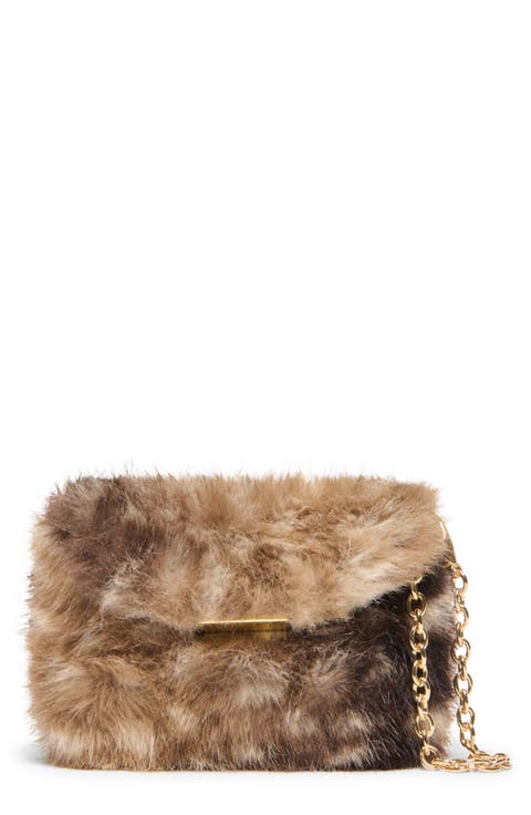 Brindi Faux Fur Wallet on a Strap