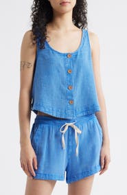 Rip Curl Classic Surf Cotton Crop Button-Up Tank