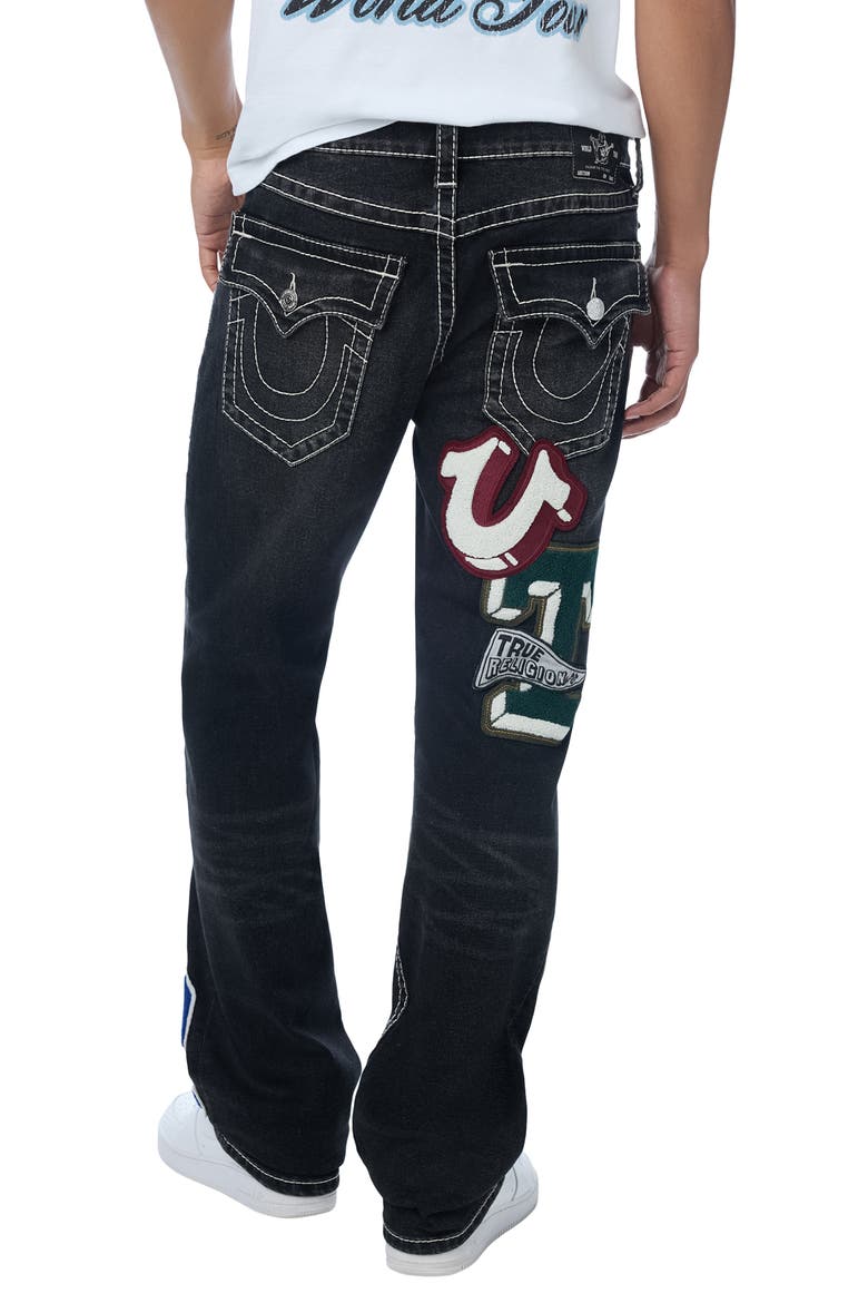 Ricky Big T Flap Patches Straight Jeans, Alternate, color, FRINGE SMOKE BLACK WASH