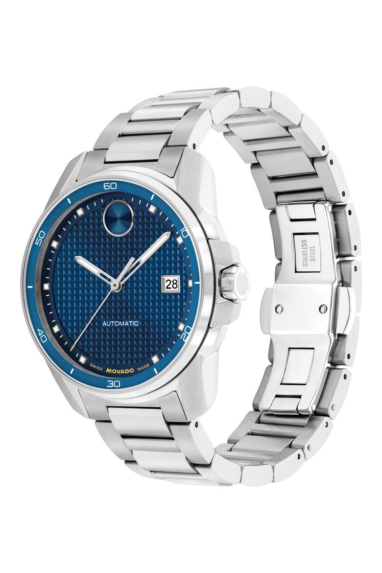 Bold Verso Automatic Bracelet Watch, 41mm, Alternate, color, BLUE
