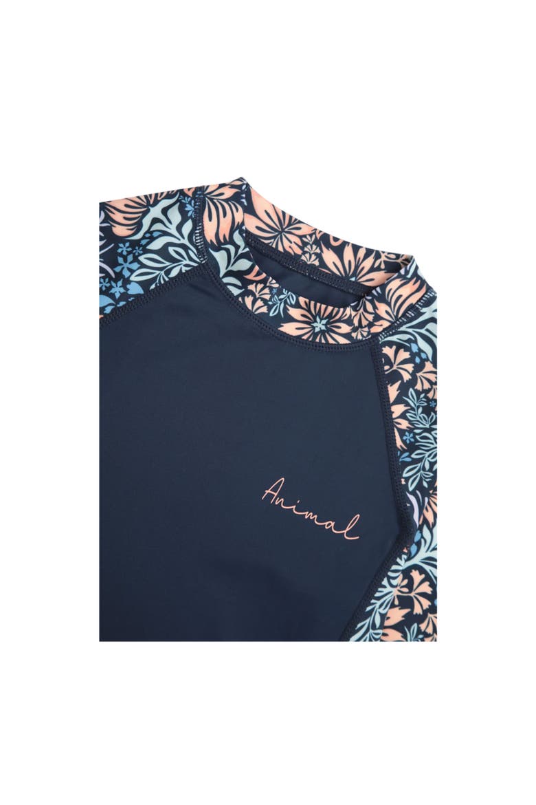 Lillie Floral Rash Guard, Alternate, color, Navy