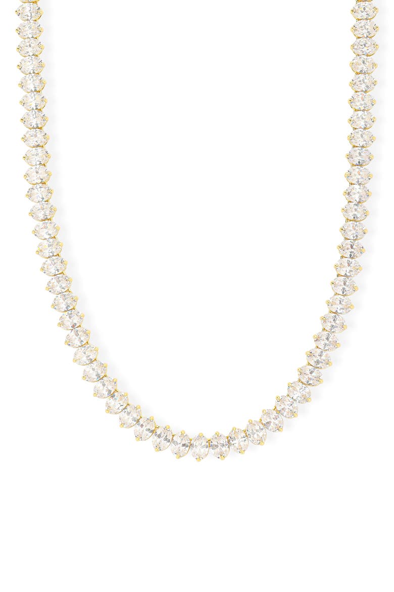 Hello Gorgeous Tennis Necklace, Main, color, GOLD-WHITE