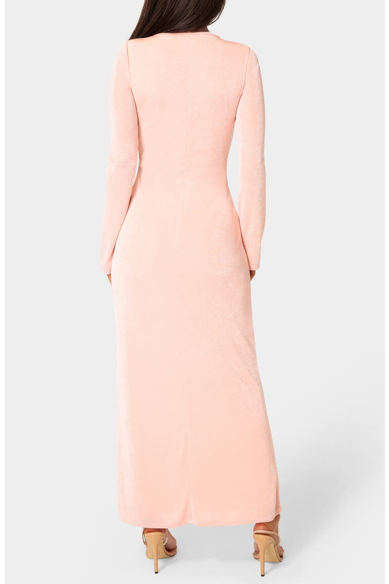 Keyhole Bell Sleeve Maxi Dress, Alternate, color, ROSE