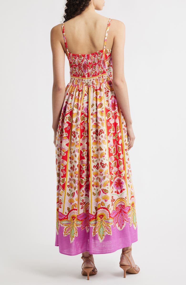 Halogen<sup>®</sup> Floral Tie Front Maxi Sundress, Alternate, color, Purple Orchid