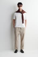 COS Elasticized Linen Regular-fit Tapered Pants