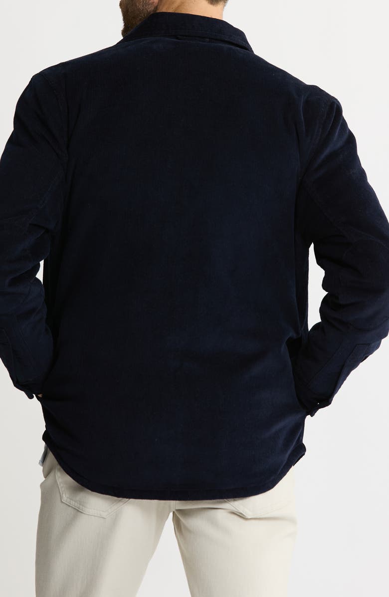 JACHS Stretch Cotton Corduroy Faux Shearling Lined Jacket, Alternate, color, Navy