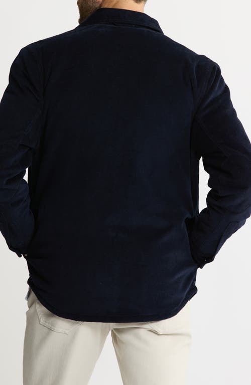 Jachs Stretch Cotton Corduroy Faux Shearling Lined Jacket In Black