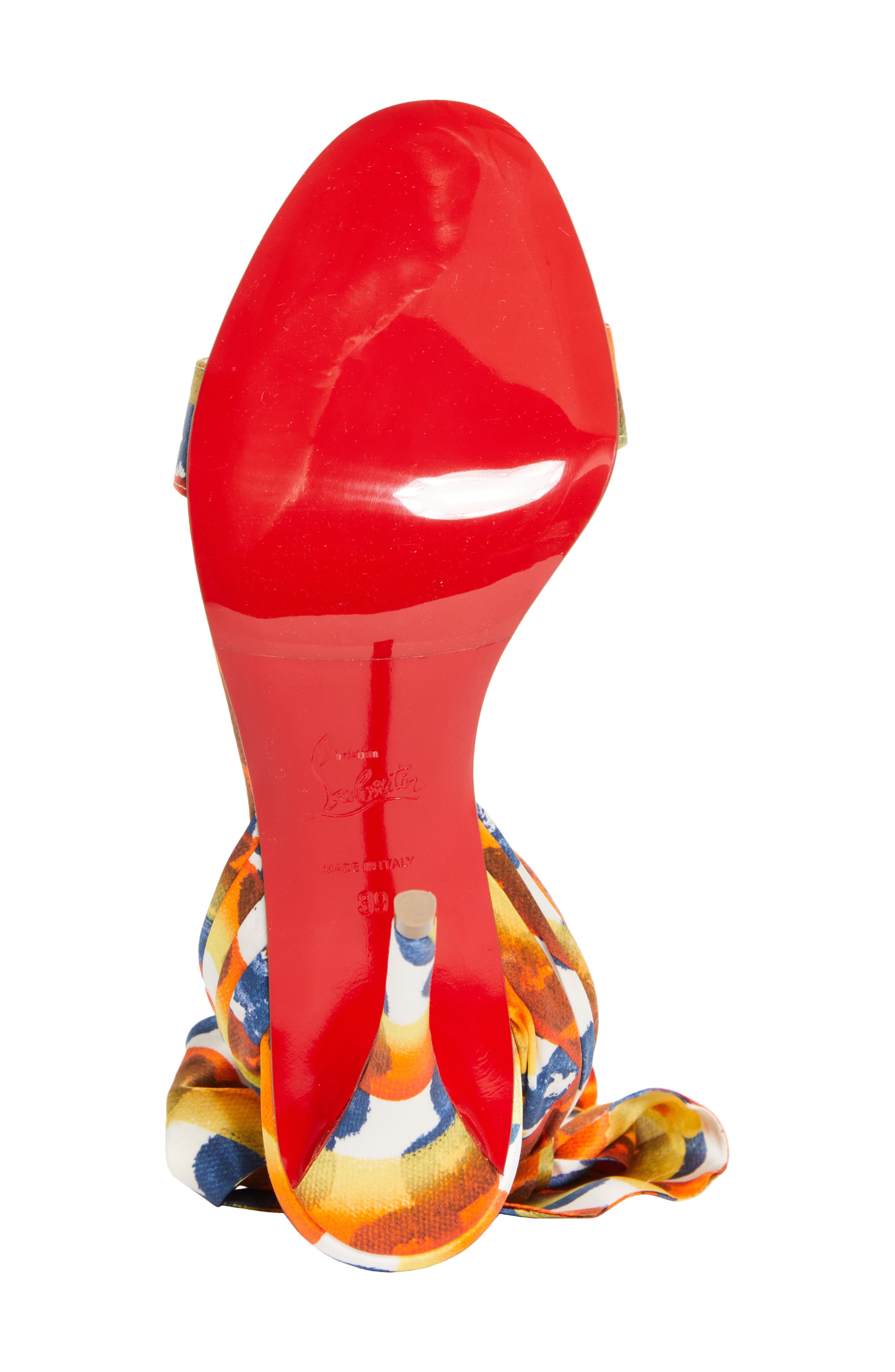 Christian Louboutin Miss Z Desert Sandal, Alternate, color, Multi Magma/ Lin Mult