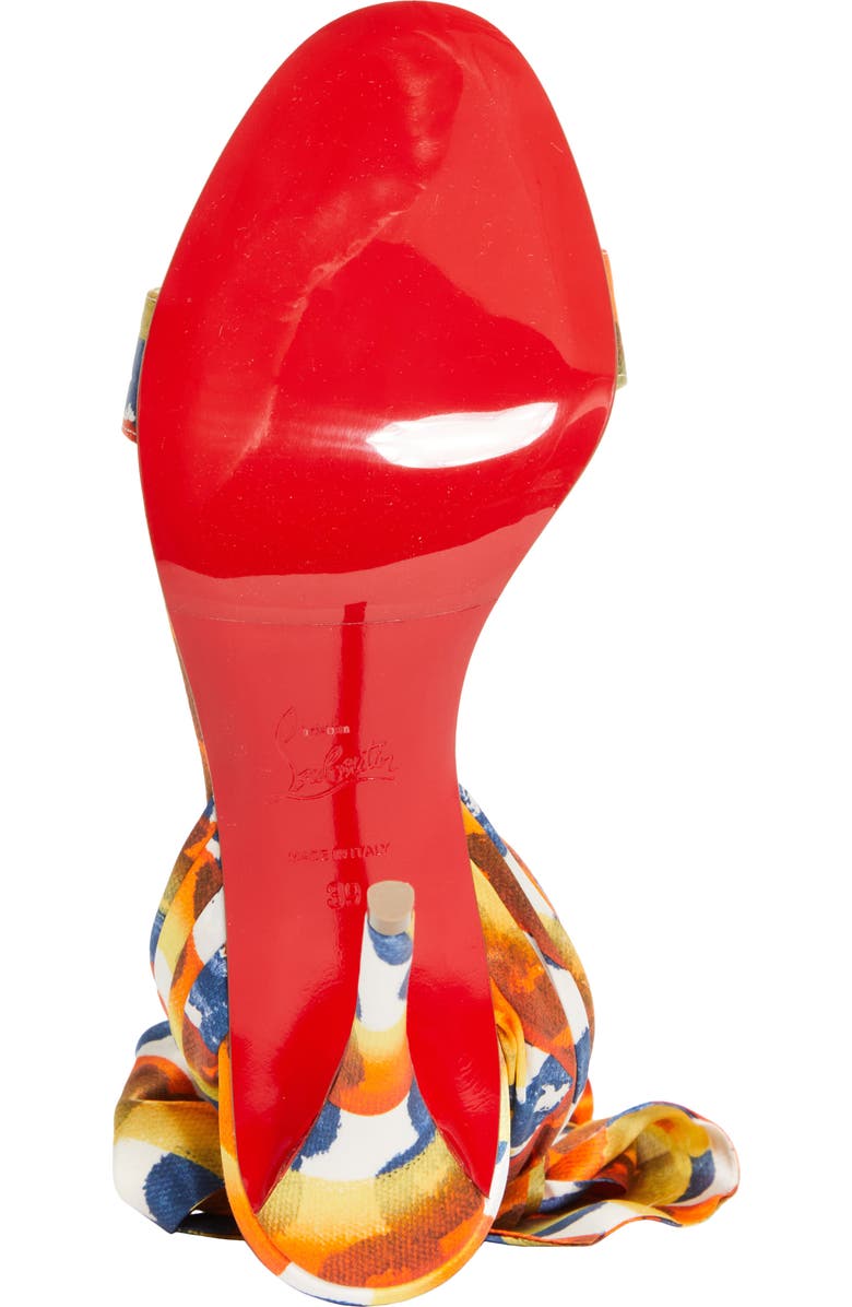 Christian Louboutin Miss Z Desert Sandal, Alternate, color, Multi Magma/ Lin Mult